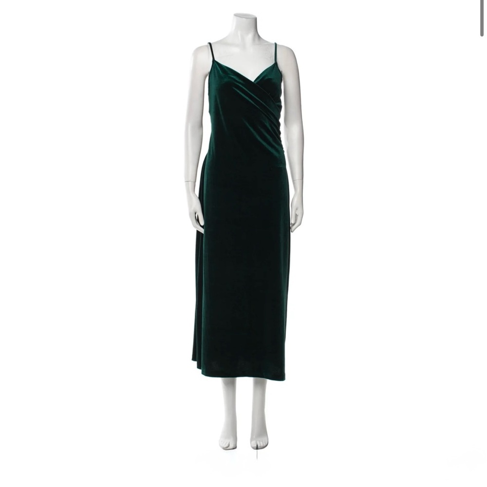 RACHEL ZOE SUEDE/VELVET MIDI DRESS